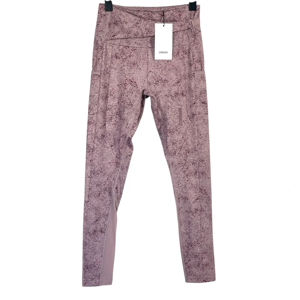 NWT Gymshark Chalk Leggings size XS in Mallow Purple - Adjustable Waist
